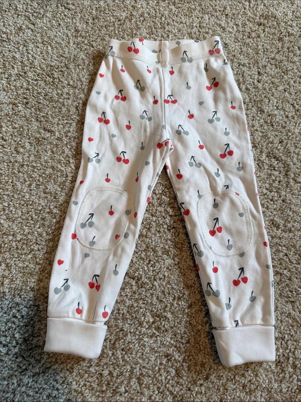 Cherry-Print Cream Long-Sleeve Pajama Set by Pehr